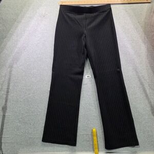 Matty M Womens Pinstripe Pull On Dress Pants Black White Size M MB5724-2997